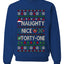 Naughty Nice 41, Ugly Christmas Unisex Sweater List, Extra Festive, Crewneck Sweatshirts