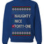 Naughty Nice 41, Simple List, Ugly Christmas Unisex Sweater, Funny Meme, Crewneck Sweatshirts