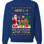 Here's A Big Package For You Santa Christmas Sweater, Unisex Ugly Christmas Crewneck Sweatshirts