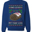 She Loves my Yule Log, Unisex Ugly Christmas Sweater Crewneck Sweatshirts
