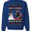 Aura Farming Through The Snow Meme, Unisex Ugly Christmas Sweater, Crewneck Sweatshirts