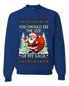 You Should See The Size Of My Sack Naughty Santa, Unisex Ugly Christmas Sweater Crewneck Sweatshirts