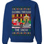 Dashing Through The Snow Classic 90s Holiday Movie, Unisex Ugly Christmas Sweater Crewneck Sweatshirts