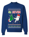 6 7 Christmas Hands, Unisex Ugly Christmas Sweater Crewneck Sweatshirts