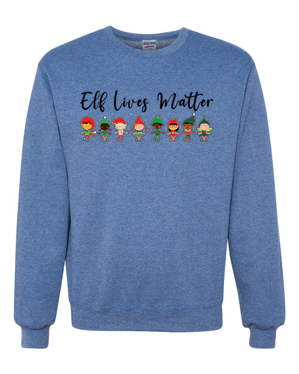 Elf Lives Matter Cute Elves Merry Christmas Unisex Crewneck Graphic Sweatshirt