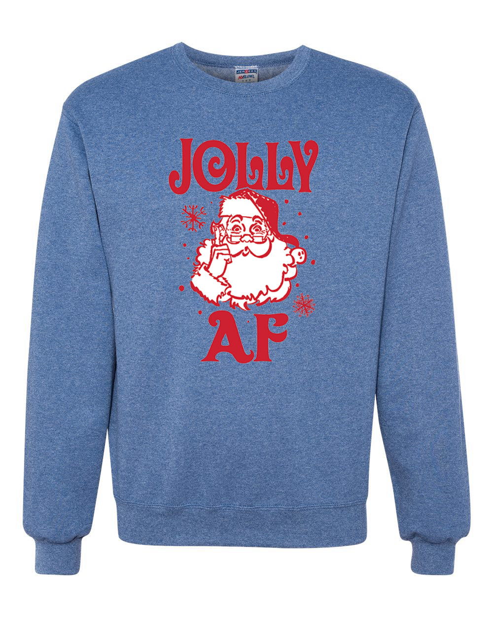 Santa Jolly AF Merry Christmas Unisex Crewneck Graphic Sweatshirt