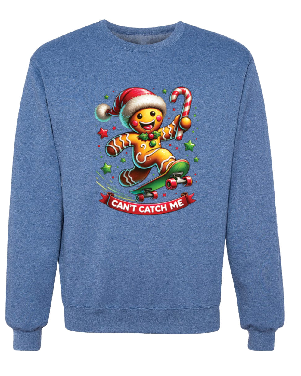 Can't Catch Me, Gingerbread Christmas Design, Unisex Christmas Sweater, Crewneck Sweatshirts