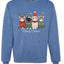 Meowy Catmas, Christmas Cat Lover Design, Unisex Christmas Sweater, Crewneck Sweatshirts