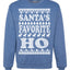 Santa's Favorite Ho White  Ugly Christmas Sweater Unisex Crewneck Sweatshirt