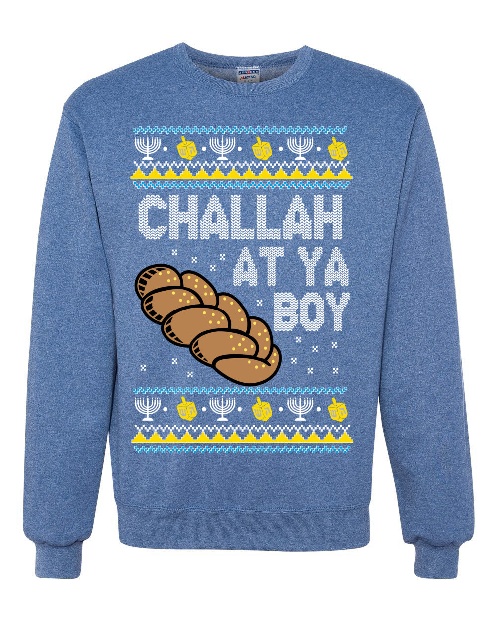 Challah At Ya Boy Ugly Christmas Sweater Unisex Crewneck Sweatshirt