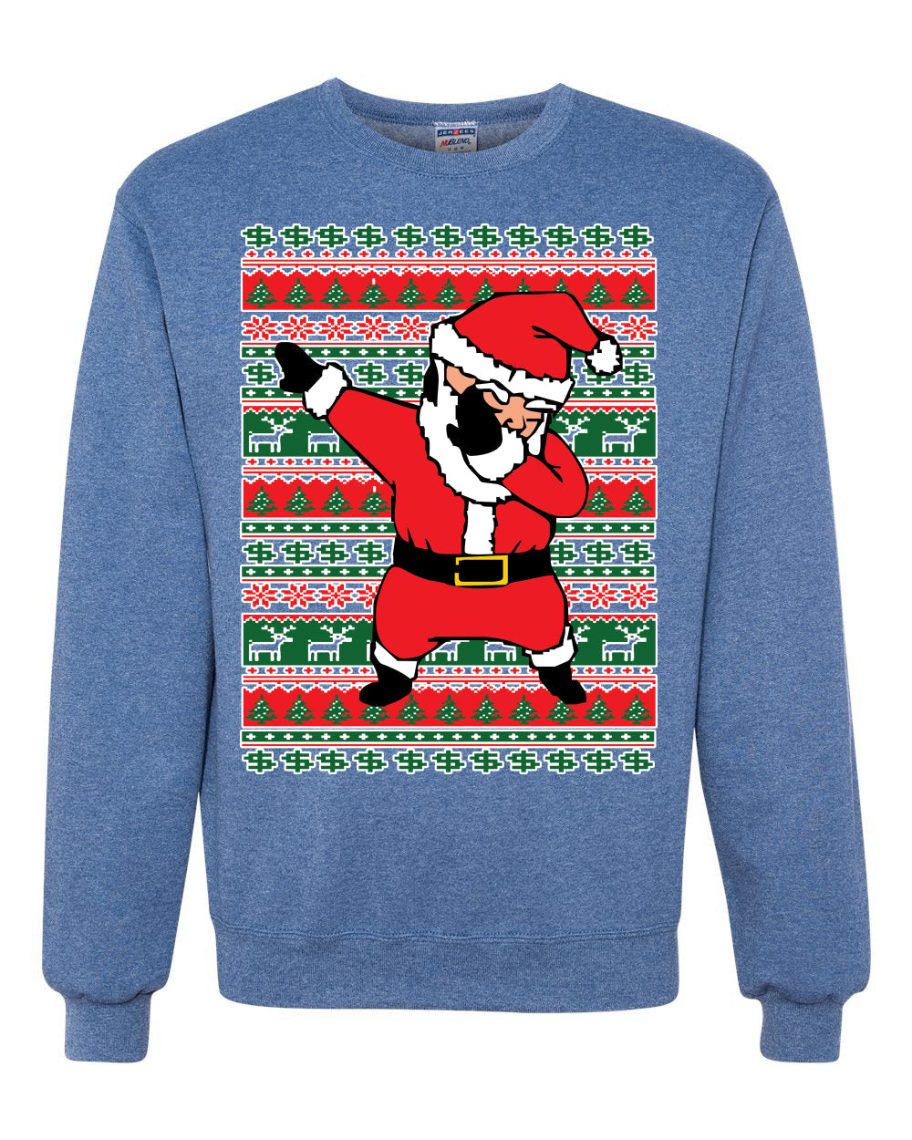 Dabbing Gold Belt Santa Ugly Christmas Sweater Unisex Crewneck Sweatshirt
