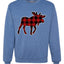 Plaid Buck  Unisex Crewneck Sweatshirt