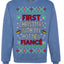 First Christmas With My Hot New Fiance Classic Newlywed Ugly Christmas Sweater Crewneck Sweatshirt