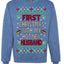 First Christmas With My Hot New Husband Classic Newlywed Ugly Christmas Sweater Crewneck Sweatshirt