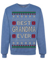 Best Grandma Ever Classic Winter Holidays Ugly Christmas Sweater Crewneck Sweatshirt