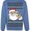 Santa Knows You've Been a Dumb Bitch Funny Vulgar Dirty Ugly Christmas Sweater Crewneck Sweatshirt