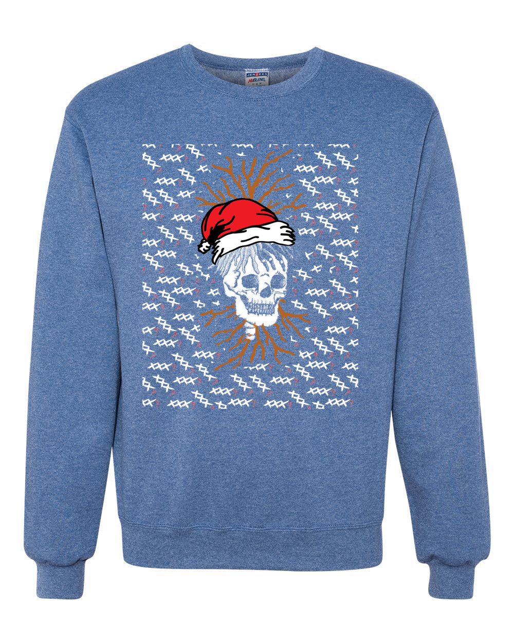 RIP XXXTentacion Santa Skull Xmas Bad Vibes XXX ? Ugly Christmas Sweater Unisex Crewneck Sweatshirt