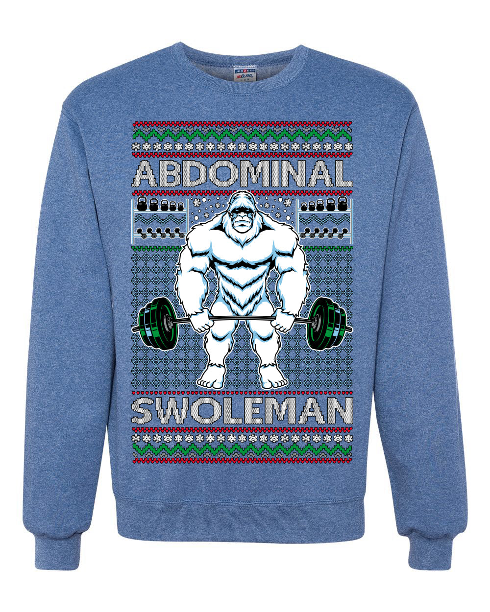 Abdominal Swoleman Fitness Yeti Ugly Christmas Sweater Unisex Crewneck Sweatshirt