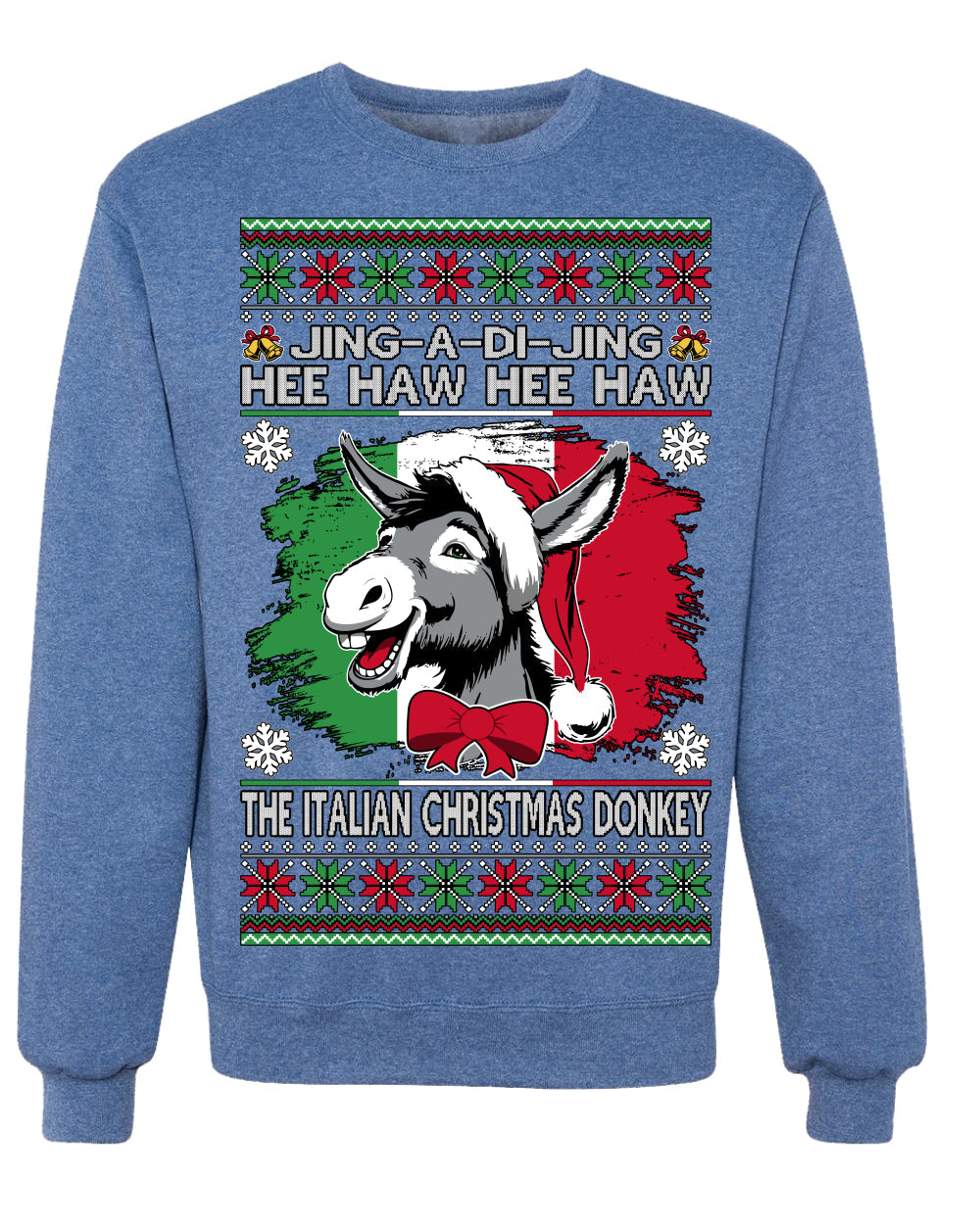 Jing a Di Jing Dominick the Italian Christmas Donkey Ugly Christmas Sweater