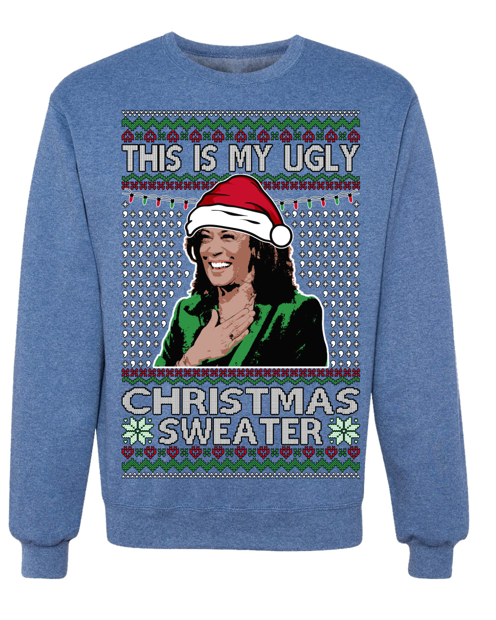 This Is My Ugly Sweater Funny Santa Kamala Harris Ugly Christmas Sweater