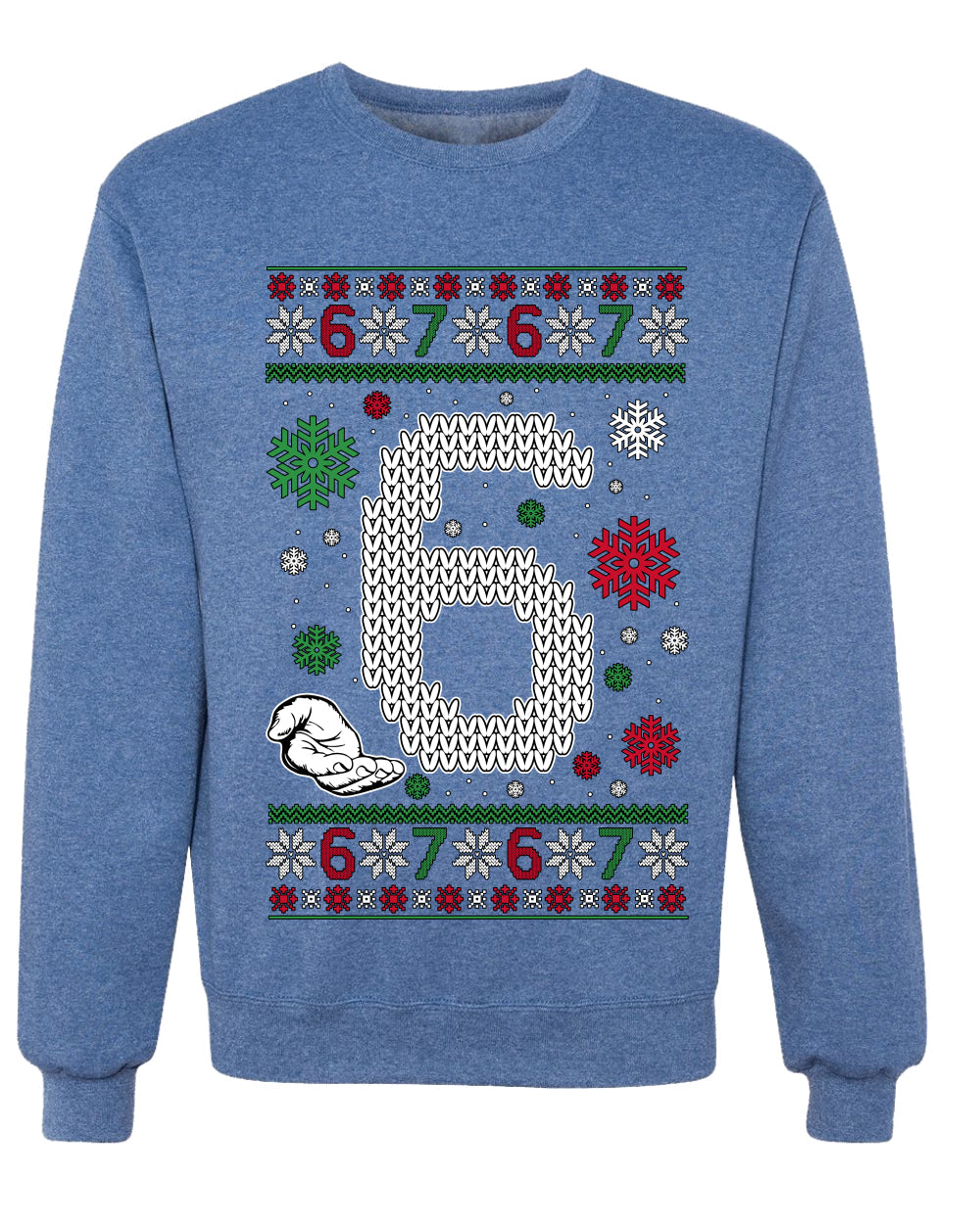 Christmas 6 Meme, Unisex Ugly Christmas Sweater, Crewneck Sweatshirts
