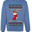 Hefty And Hung Christmas Sweater, Funny Unisex Ugly Christmas Crewneck Sweatshirts