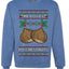 He Loves my Chestnuts, Unisex Ugly Christmas Sweater Crewneck Sweatshirts