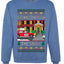 Dashing Through The Snow Classic 90s Holiday Movie, Unisex Ugly Christmas Sweater Crewneck Sweatshirts