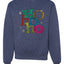 Colorful Ho Ho Ho Merry Christmas Unisex Crewneck Graphic Sweatshirt
