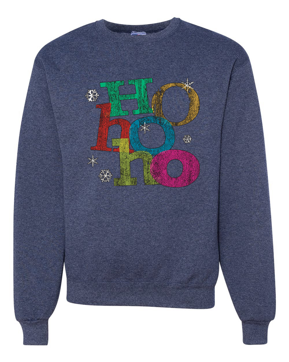 Colorful Ho Ho Ho Merry Christmas Unisex Crewneck Graphic Sweatshirt