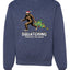 Squatching Through the Snow Bigfoot Merry Christmas Unisex Crewneck Graphic Sweatshirt