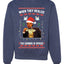 Leo Laughing Dank Meme When They Realize The Eggnog is Spiked Merry Ugly Christmas Sweater Unisex Crewneck Graphic Sweatshirt
