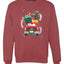 Merry and Bright Red Car Merry Christmas Unisex Crewneck Graphic Sweatshirt