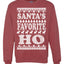 Santa's Favorite Ho White  Ugly Christmas Sweater Unisex Crewneck Sweatshirt