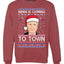Biden is Coming to Town Merry Ugly Christmas Sweater Unisex Crewneck Graphic Sweatshirt