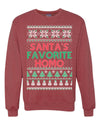 Santa's Favorite Homo Ugly Christmas Sweater Unisex Crewneck Sweatshirt