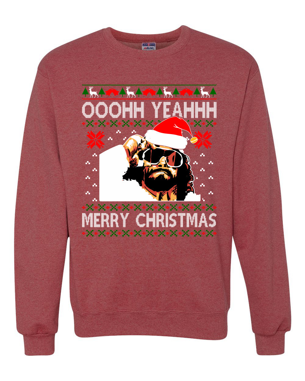 Ooohh Yeahhh Merry Christmas Ugly Christmas Sweater Unisex Crewneck Sweatshirt