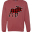 Plaid Buck  Unisex Crewneck Sweatshirt
