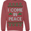 I Come in Peace Ugly Christmas Sweater Crewneck Sweatshirt