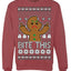Bite This Funny Gingerbread Cookie Middle Finger Ugly Christmas Sweater Crewneck Sweatshirt
