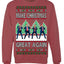 Make Christmas Great Again Shimmy Dance USA President Ugly Christmas Sweater Crewneck Sweatshirt