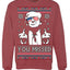 You Missed Funny 45 47 President Trump Shot USA Glasses Ugly Christmas Sweater Crewneck Sweatshirt