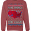 Make America Red Again USA Map Trump 2024 Ugly Christmas Sweater Crewneck Sweatshirt