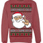 Santa Knows You've Been a Dumb Bitch Funny Vulgar Dirty Ugly Christmas Sweater Crewneck Sweatshirt