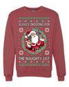 Always Shooting For The Naughty List Ugly Christmas Sweater Unisex Crewneck Sweatshirt