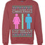 All I Want For Christmas Is For There To Be Two Genders Ugly Christmas Sweater Unisex Crewneck Sweatshirt