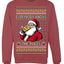 Everybody Knows the Rules Funny Santa Claus Pizza Score Ugly Christmas Sweater