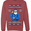 Santa Stands On Christmas, Unisex Ugly Christmas Sweater, Crewneck Sweatshirts