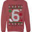 Christmas 6 Meme, Unisex Ugly Christmas Sweater, Crewneck Sweatshirts