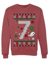 Christmas 7 Meme, Unisex Ugly Christmas Crewneck Sweatshirts